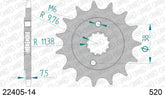 Pignone AFAM 22405-14 passo 520 KAWASAKI KSF 400 KFX400 2003  -2006